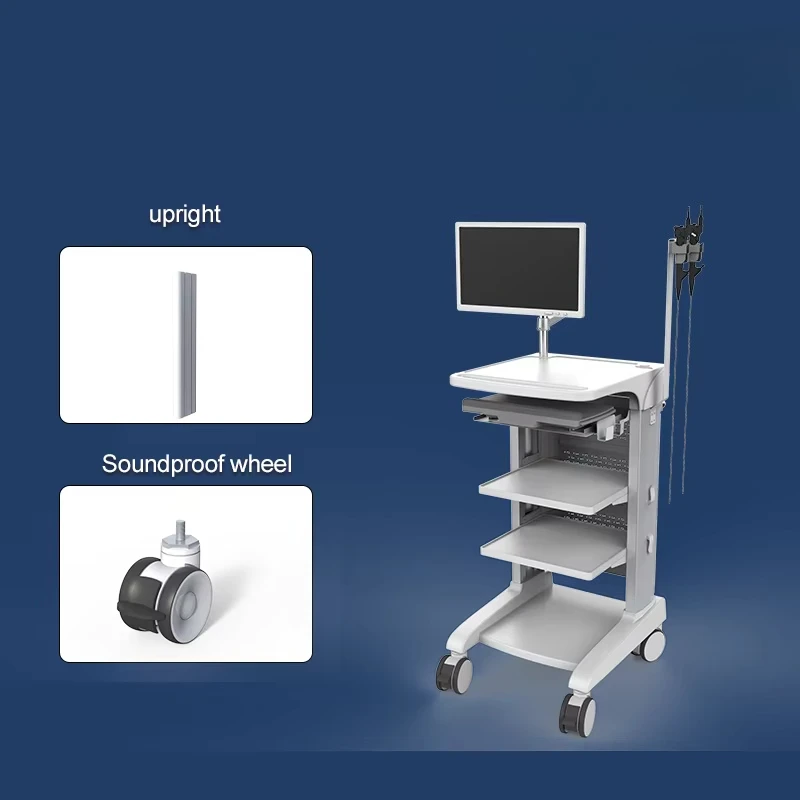 Hospital special equipment trolley, thickened metal structure, stable and durable medical instrument cart - view 5