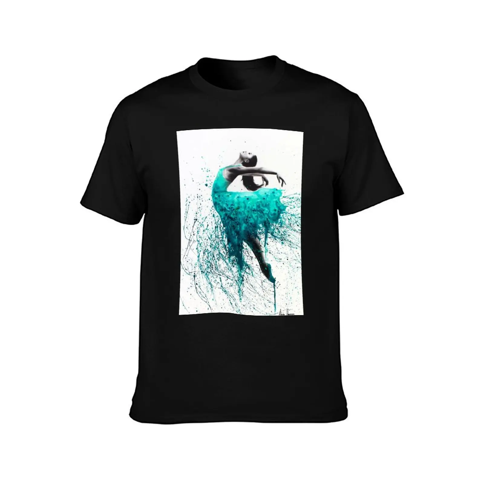 Fairy Ballet Dancer T-Shirt, Summer Casual Cotton Tee, Oversized Streetwear Tops, Vintage Graphic Print, Loose Fit Short Sleeve