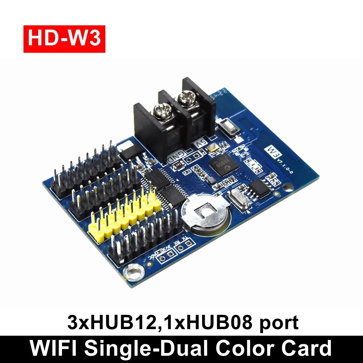 Controlador de exibição LED de cor única e dupla sem fio Huidu HD-W3 Repalce HD-W03 WiFi