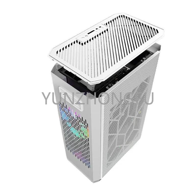 ITX Mini Gaming Computer Case Window Pc Box Transparent Desktop OEM Panel Pc Open Frame Mini Pc Aluminum Alloy Stock Synology