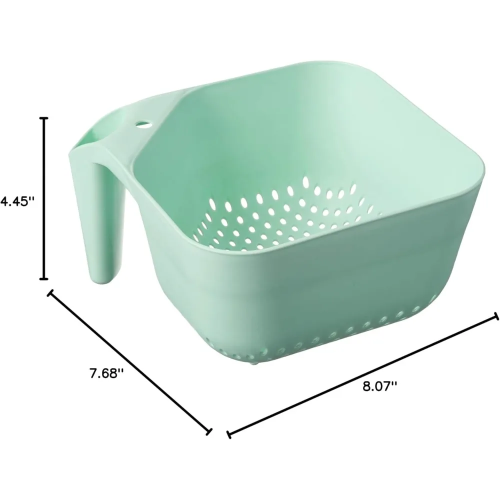3-литровый дуршлаг, не содержащий бисфенола А, пищевой, безопасный, пластиковый фильтр с ручкой, сверхмощный, термостойкий, кухонный слив для макарон и овощей S