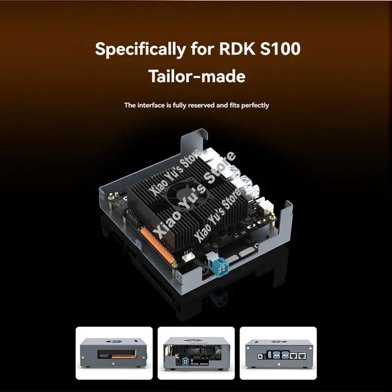 

Для RDK S100 макетная плата, совместимый корпус из алюминиевого сплава с пассивным охлаждающим кронштейном для камеры для D-Robotics для RDK S100-B