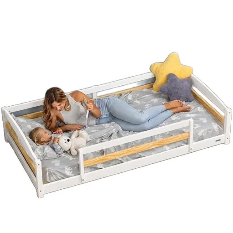 Indoor safety guardrail bed, home bedroom floor-to-ceiling baby single bed rack