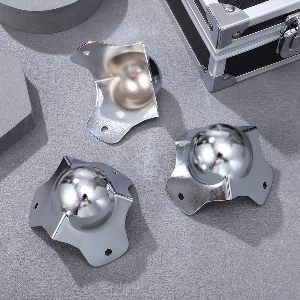 10Pcs Iron Ball Corner Protectors Robust Edge Guards with Rounded Design for Flight Box Cabinet Anti Scratch Corner Protection