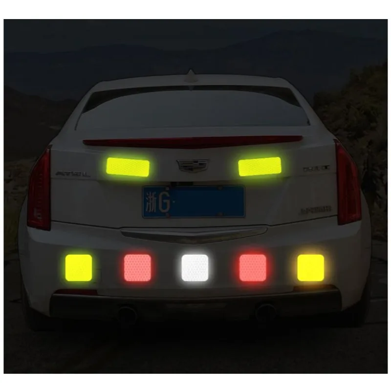 Auto Reflective Stickers Motorcycle Bicycle Reflector Cycling Wheel Rim Night Safty Warning Reflector Film Decal Decoration