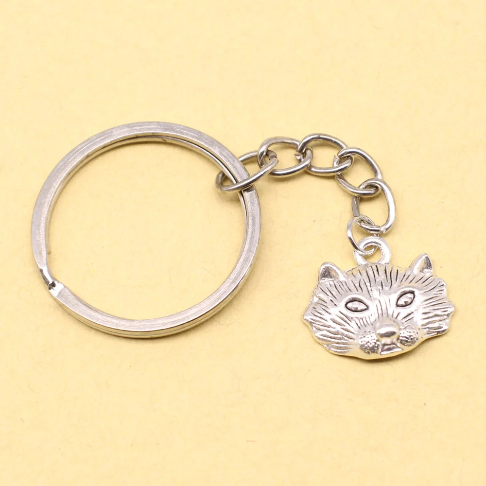 1 Piece Wolf Head Car Key Chain Jewelry For Women 17x19mm