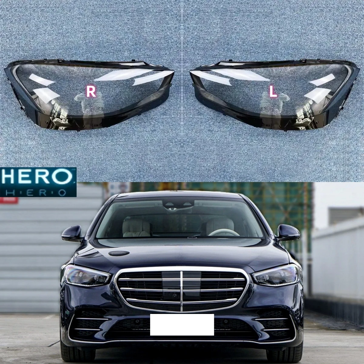 

For Mercedes-Benz S-Class W223 S320 S450 S500 2021 2022 2023 Headlamps Plastic Cover Lampshade Headlight Shade Headlamp Shell