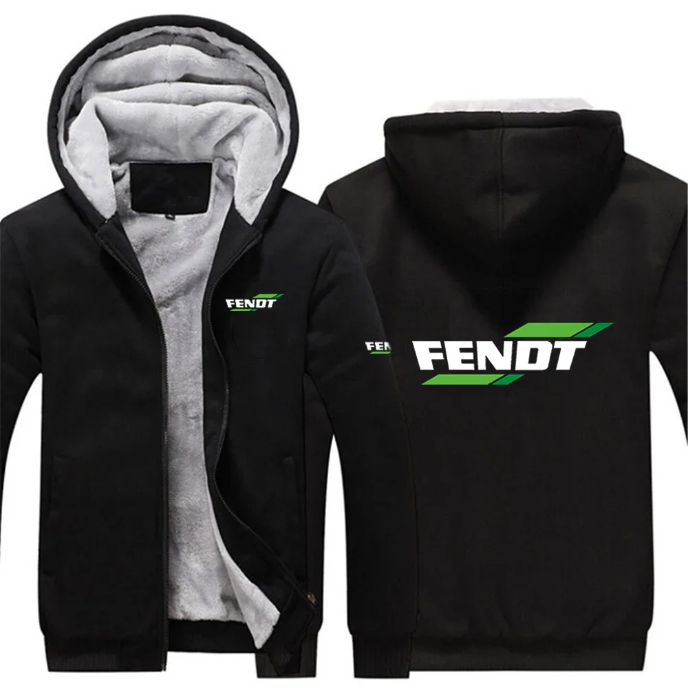 2024 Autumn Winter Mens FENDT Logo Print Casual Splicing Long Sleeve Windproof Comfortable Thickened Hoodies Popular Zipper Coat