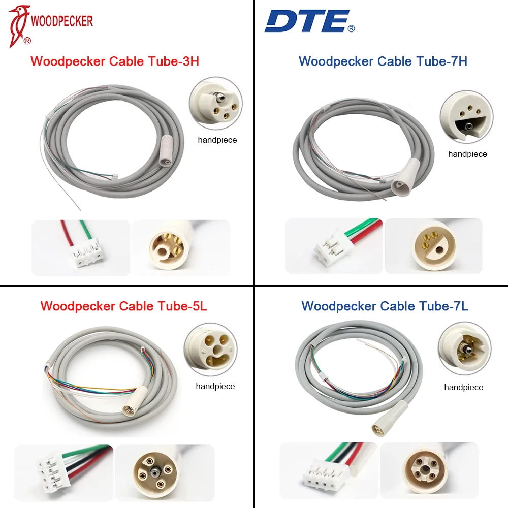 Woodpecker DTE 3H 5L 7L 7H Dental Scaler Cable Tube Handpiece Hose Replacement Compatible EMS NSK SATELEC