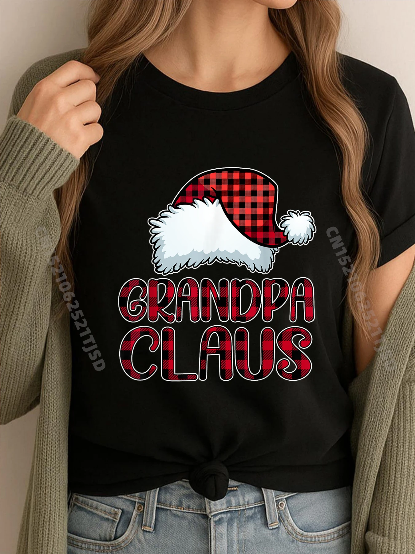 

Рождественская пижама дедушки-Клауса, одинаковые комплекты для всей семьи, мужская корейская модная футболка, женская футболка на день отца