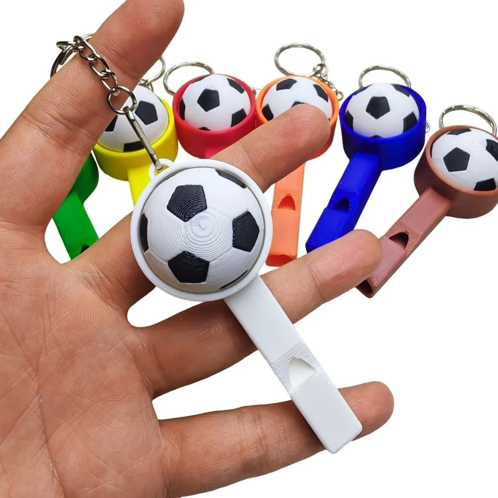 Football 3D Printed Clicker Ball Keychain Simulated Funny Sports Ball Clicker Plastic Mini Push Button Fidget Key Ring