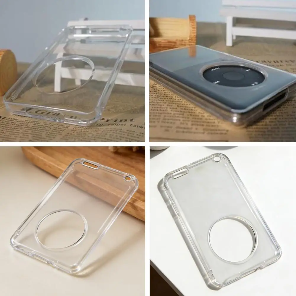 For iPod Classic 80/120/160G Clear Hard Case Crystal Transparent PC Protective Cover, Gift for Music Lovers