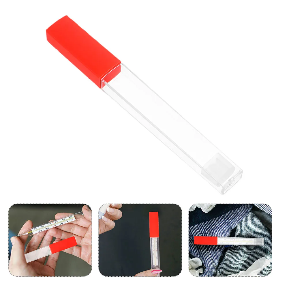 

4pcs Thermometer Storage Cases Protective Boxes Hard Plastic Travel Case Universal Fit Compact Portable Waterproof Temperature