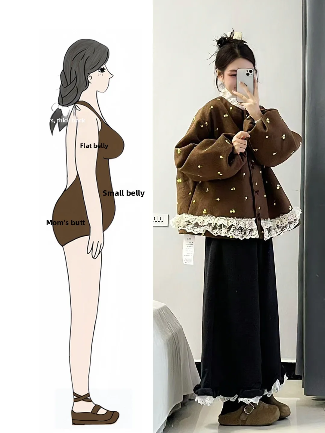 

Зимний модный комплект для женщин больших размеров: шерстяное пальто с кружевом и брюки с широкими штанинами. Уникальный винтажный стиль, комфортная теплая повседневная одежда.