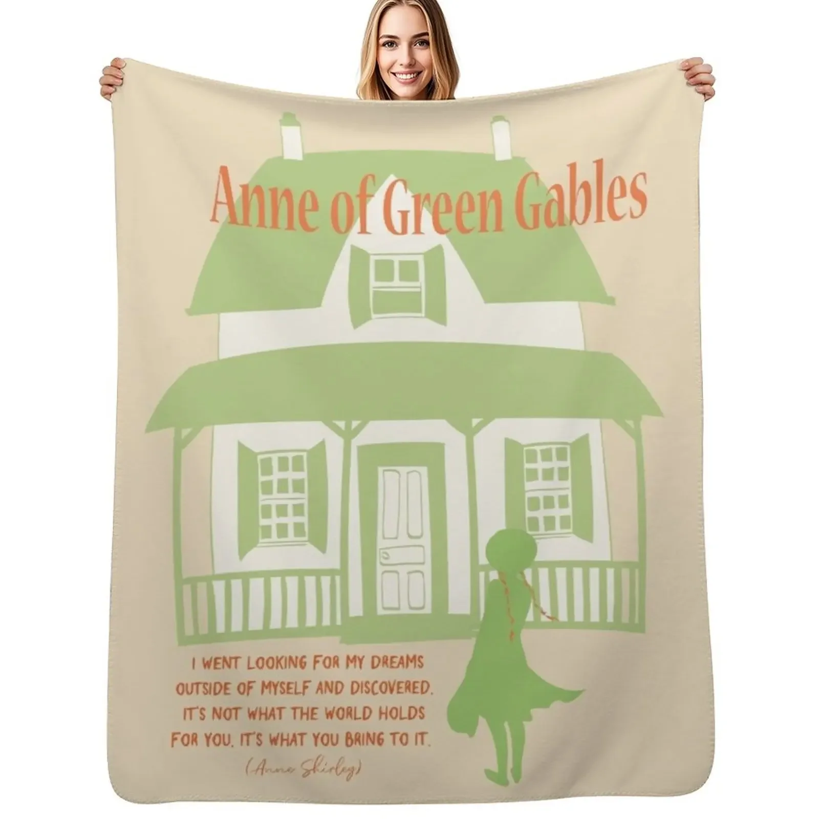 

Anne of green gables Anne Shirley lm montgomery quote Book Lover gift for teacher Best friend poster art print Throw Blanket