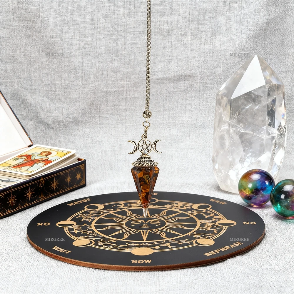 2pcs Spirit Pendulum and Divination Discs for Tarot, Meditation, and Energy Healing - Enhancing Intuition in Mysterious Practice