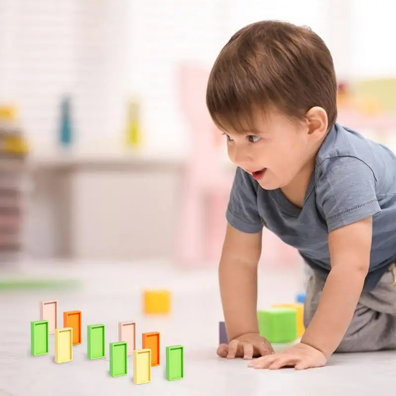 Kinderen Elektrische Domino Trein Auto Set Geluid & Licht Automatisch Leggen Dominostenen Blokken Spel Educatief Kerstcadeau Kids Speelgoed