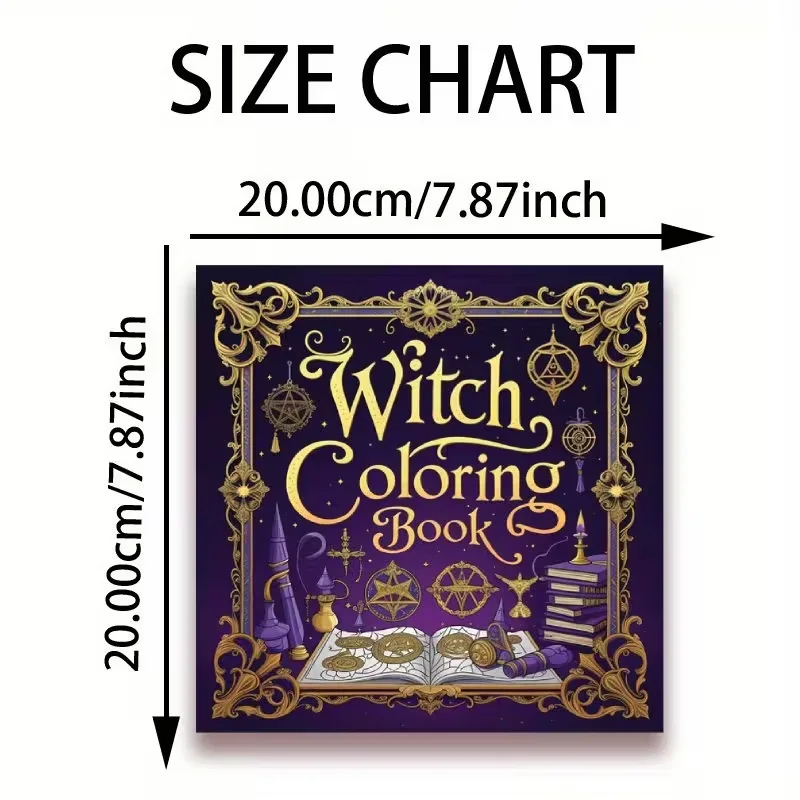 New Hot Cross-border Witch Themed Coloring Book, Graffiti Drawing Notebook