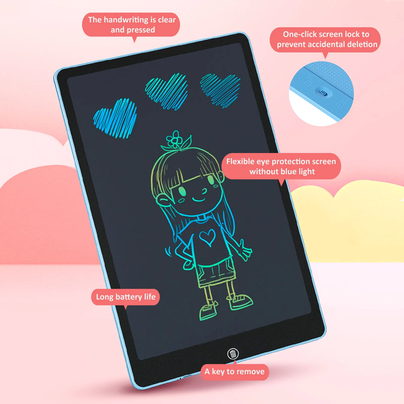 Nowy 16-calowy dzieci magiczna tablica Tablet graficzny LCD zabawki dla dziewczynek prezenty cyfrowy Notebook duลผy rozmiar tablica ogลoszeล notes