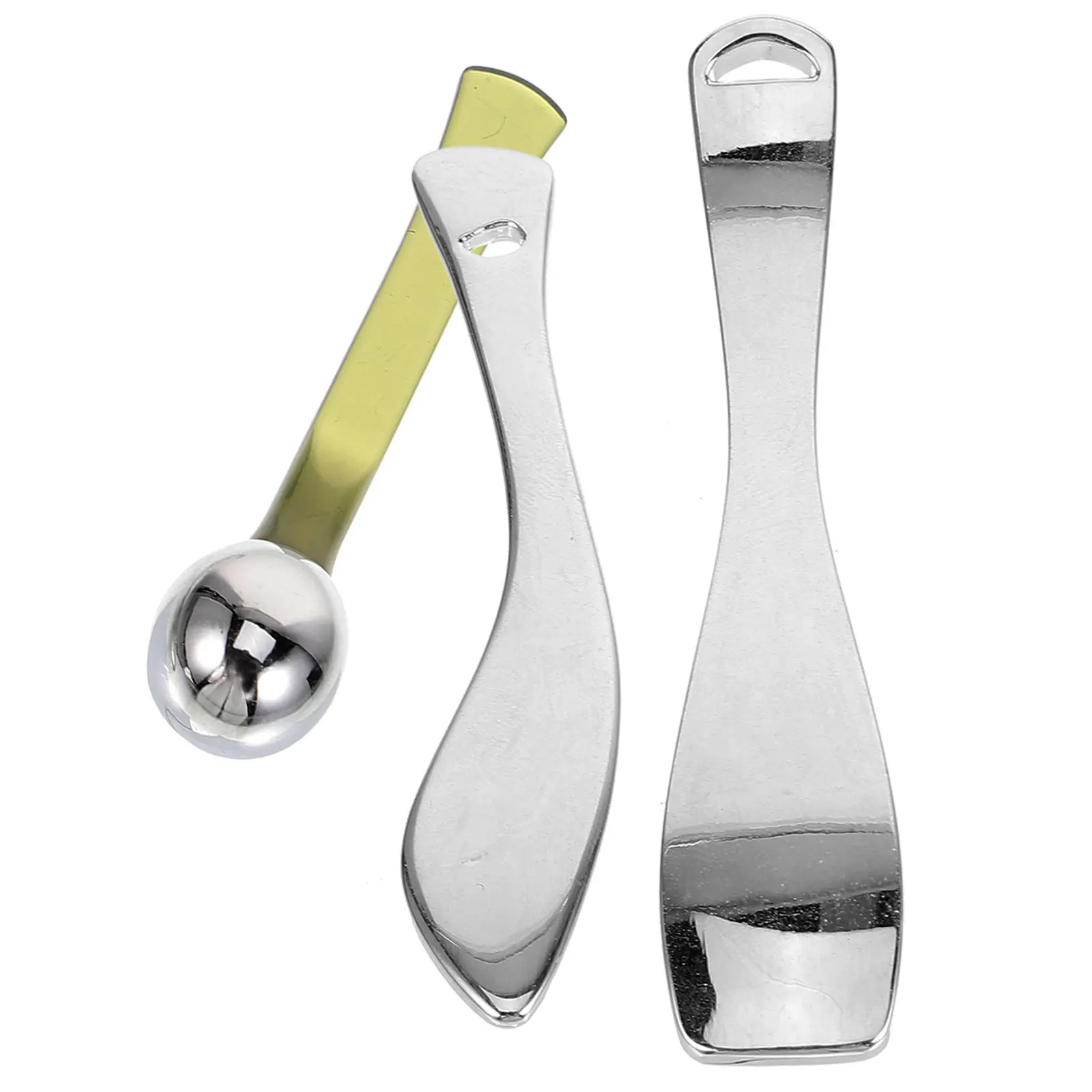 3Pcs Metal Facial Cream Spoon Skincare Spatula for Eye Cream Essence Mask Application Beauty Tool Scoop Spatula view 2