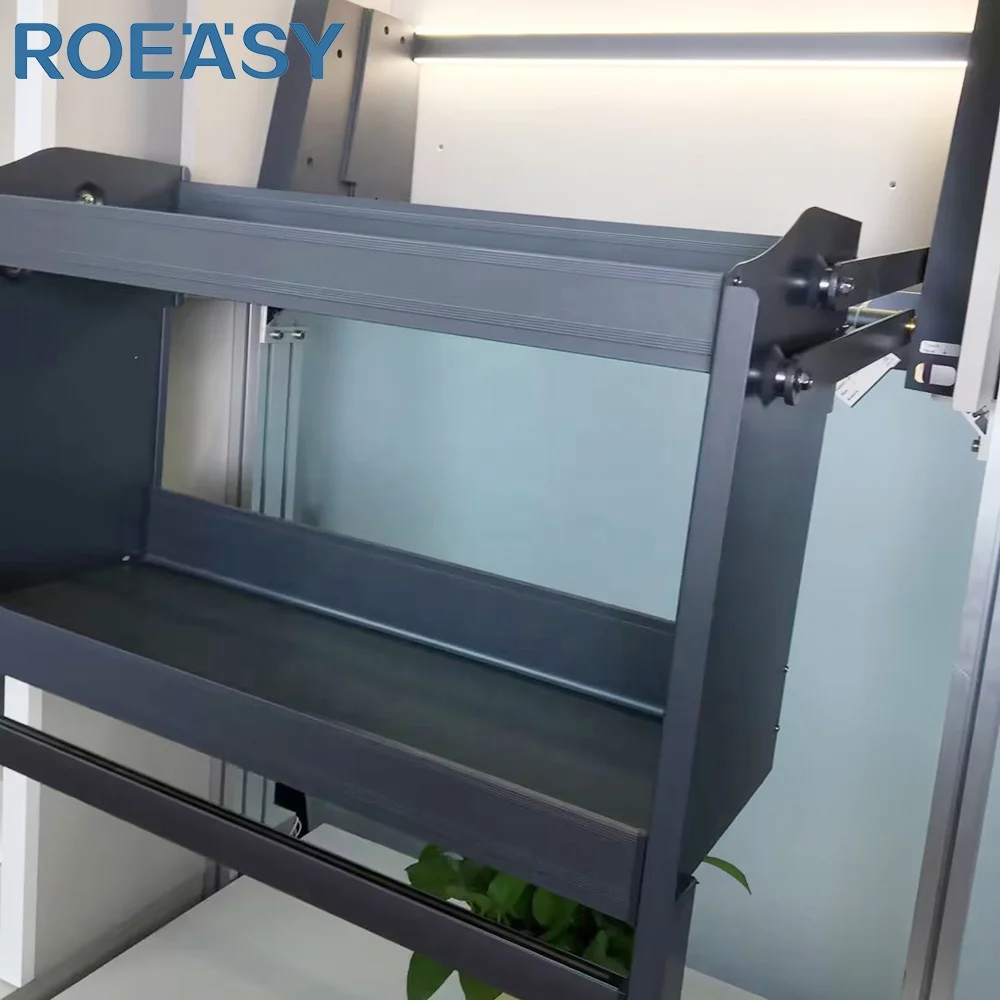 Electric Smart Lift Down Pull Bakset Kitchen Storage  Cabinet Pantry Organization and Storage Home Organization