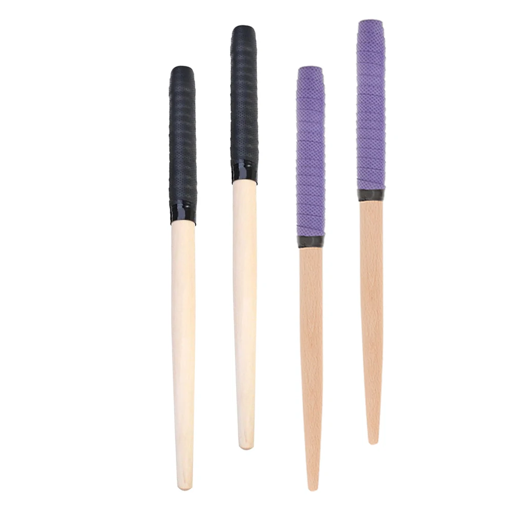 

2 Pairs Wooden Beech Drumsticks Rhythm Practice Durable Comfortable Grip Portable Percussion Sticks Musical Instrument
