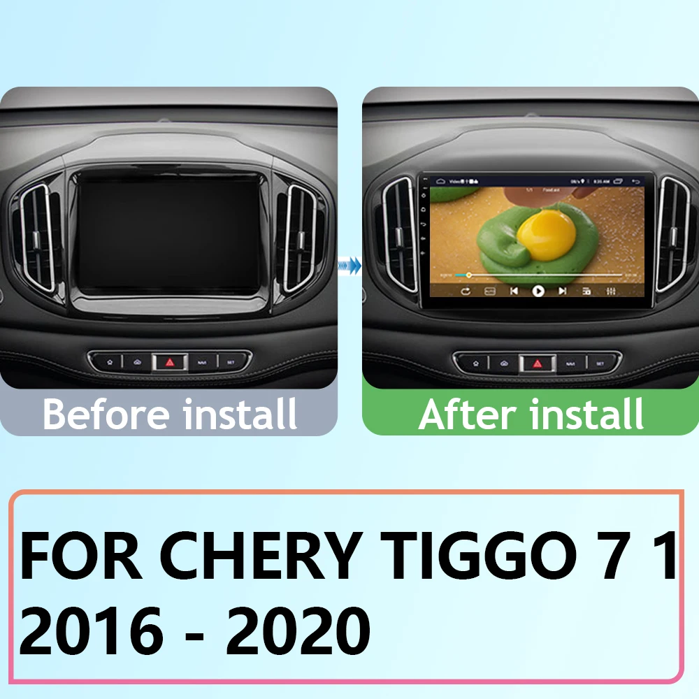 Car Stereo Player For Chery Tiggo 7 1 2016 - 2020 Android Auto Video Radio Auto Navigation GPS Multimedia BT 4G IPS No 2din DVD