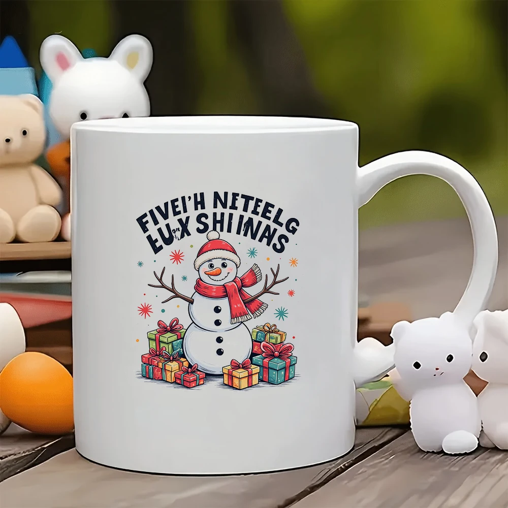 

11oz cartoon Christmas mug + custom cup Christmas gift kids cup family office creative coffee mug