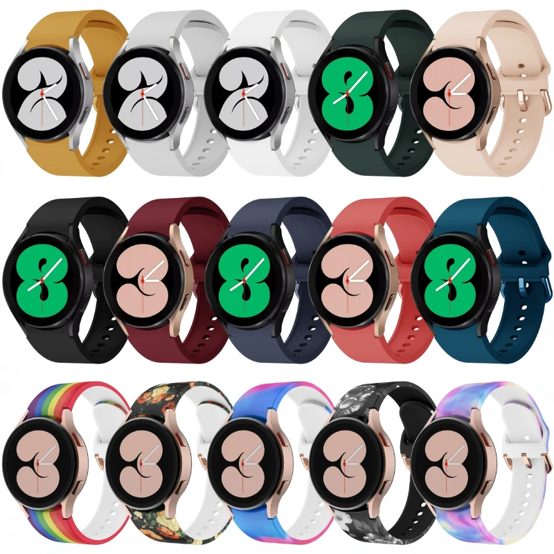 Silicone Strap For Samsung Galaxy Watch 4/5/6/7 40mm 44mm 5 Pro 45mm Bracelet band Galaxy Watch4/6 Classic 47mm 43mm 46mm 42mm