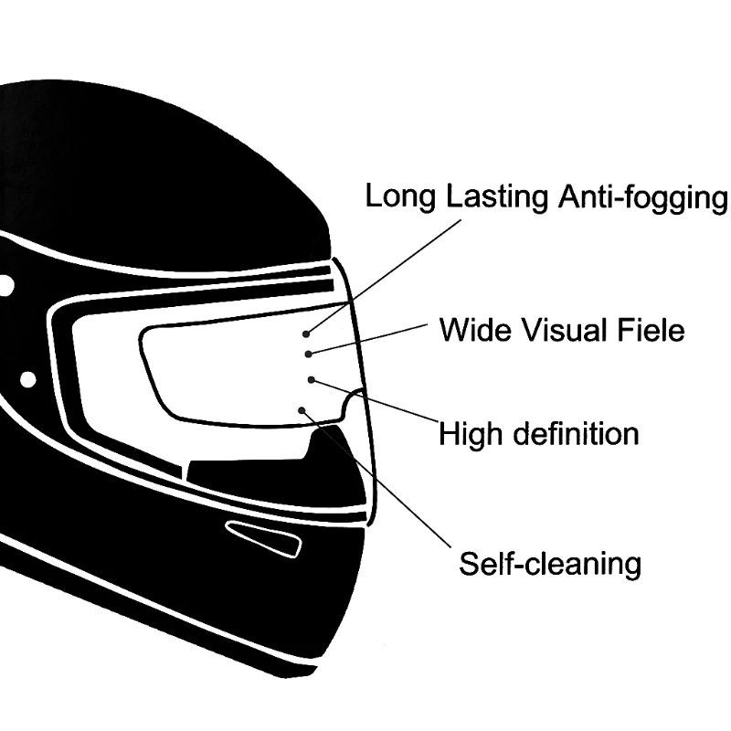 Casco antiniebla pegatina lente transparente conducción seguridad película impermeable para motocicleta