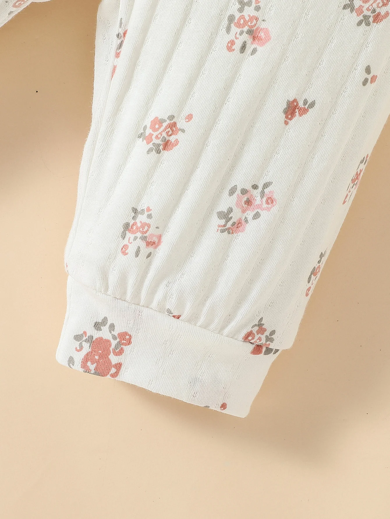2pcs Newborn Baby Girls Floral Short Sleeve Summer/Spring Soft Cotton Daily Pantsuit +Headband