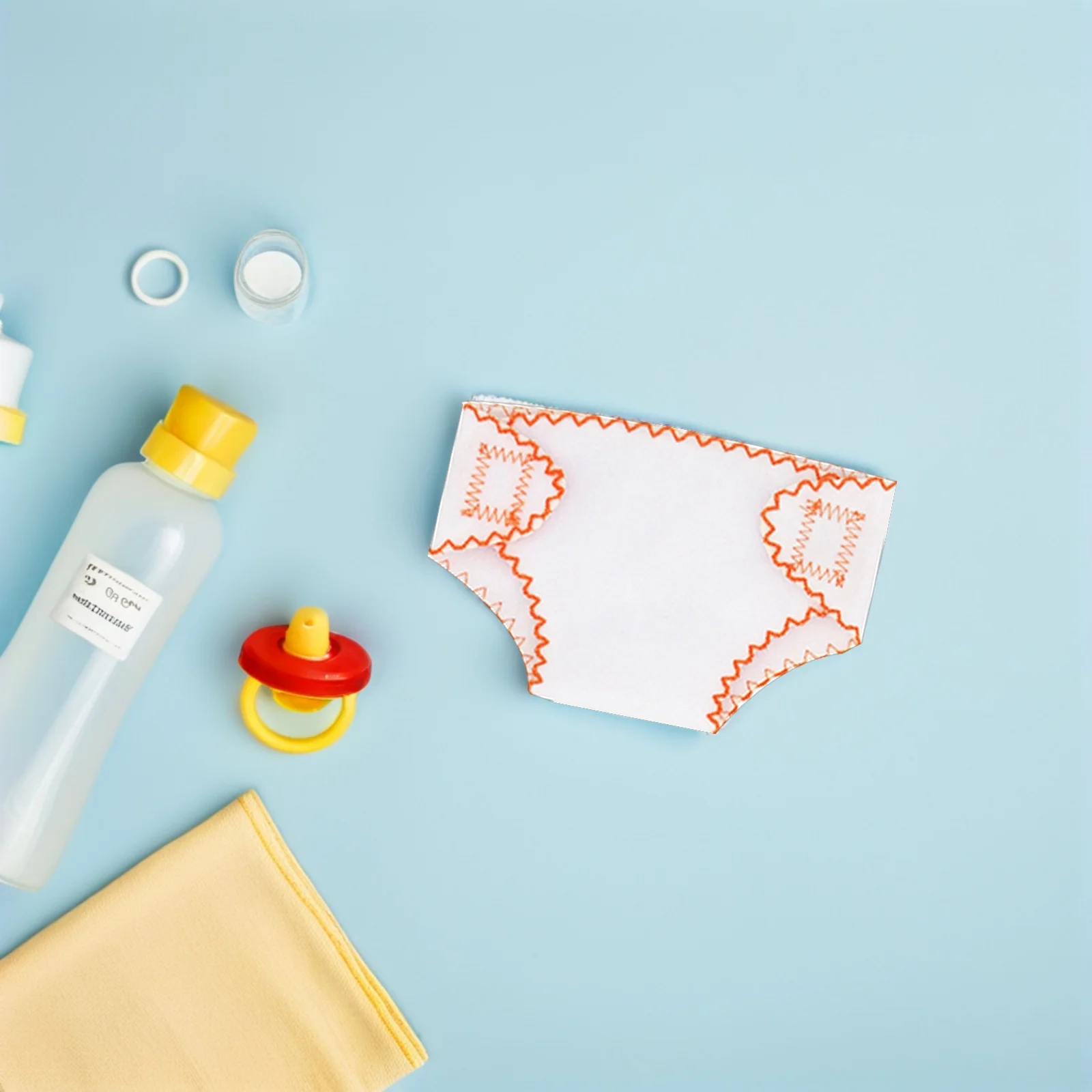 

4Pcs Baby Diapers Fabric Reusable Mini Clothes Underwear for 18 Inch Girl Pretend Play Accessories Baby Diapers Reusable