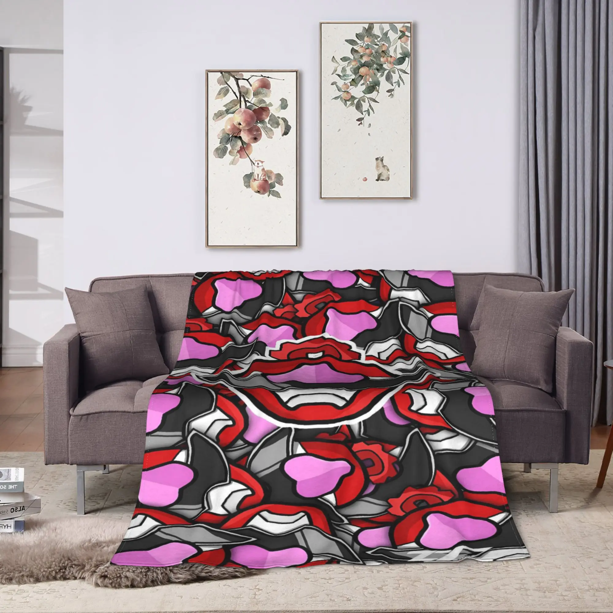 Hot Pink Fragment Kamen Rider Warm Soft Blanket Office Plush Throw Blanket Fluffy Couch Chair Flannel Bedspread Sofa Bed Cover