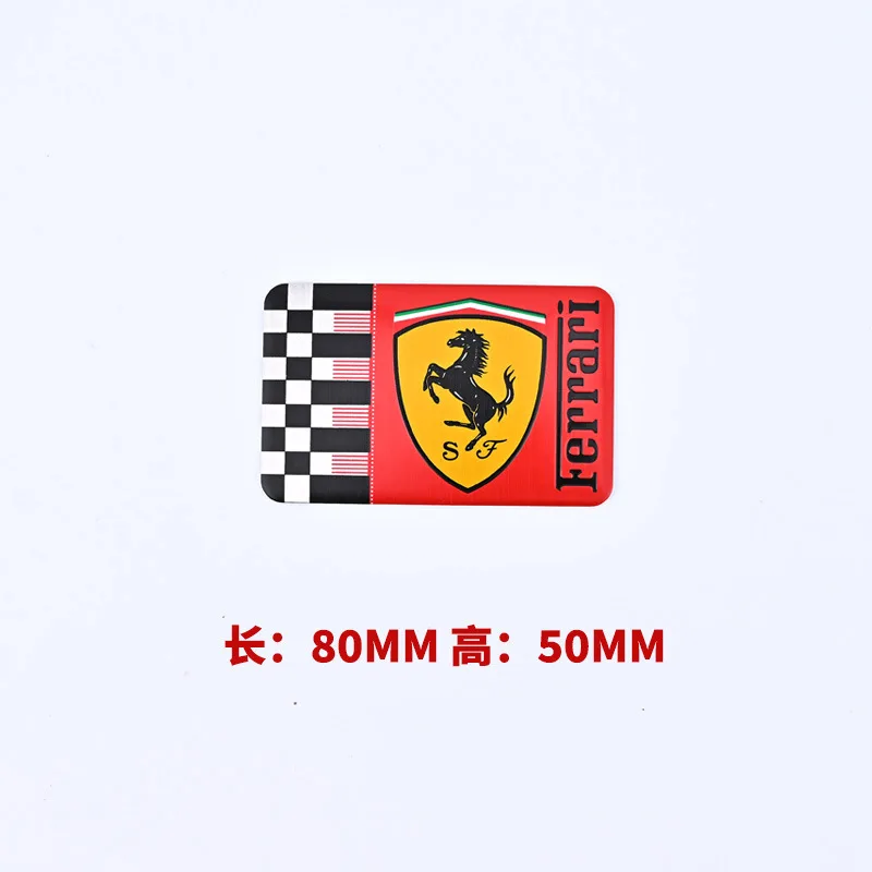 ثلاثية الأبعاد الألومنيوم السيارات شارة ملصق الجسم جذع نافذة الديكور ملصق مائي لفيراري فرح حمار شعار تعديل السيارات الملحقات #3