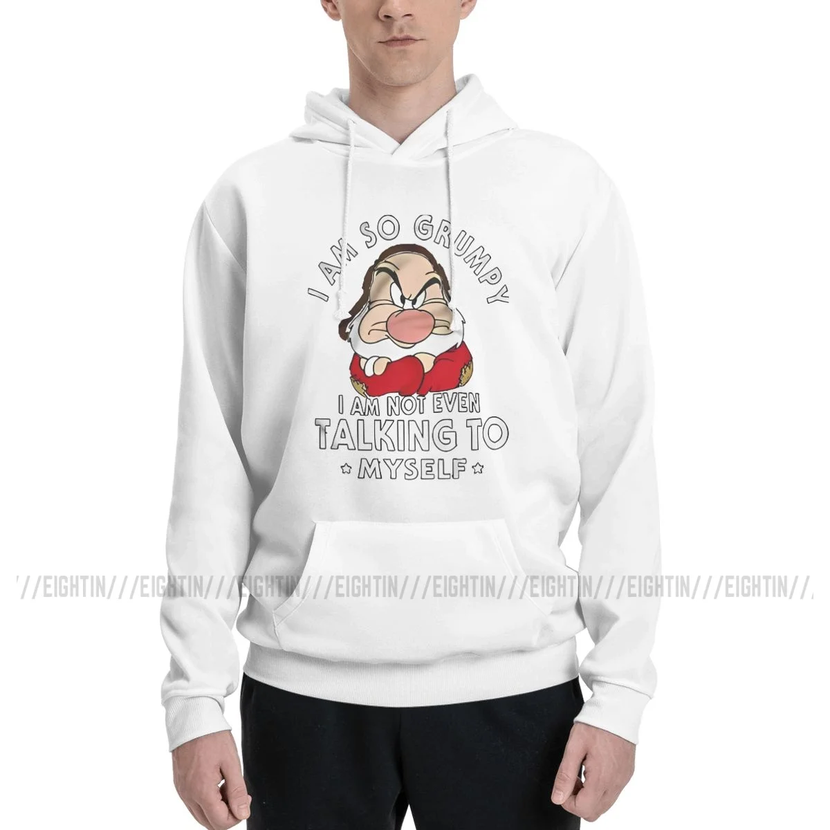 I Am So Grumpy I Am Not Even Talking To Myself Grumpy Dwarf Harajuku Sweatshirts Men Women Hooded Hoodies Autumn Pullovers