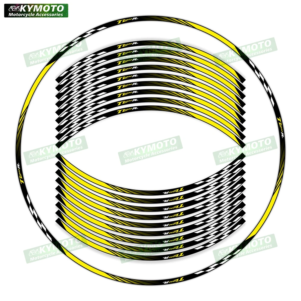 Untuk TL1000R TL 1000R Aksesori Motor 17 Inci Stiker Roda Depan dan Belakang Hub Dimodifikasi Stiker Garis Roda Reflektif