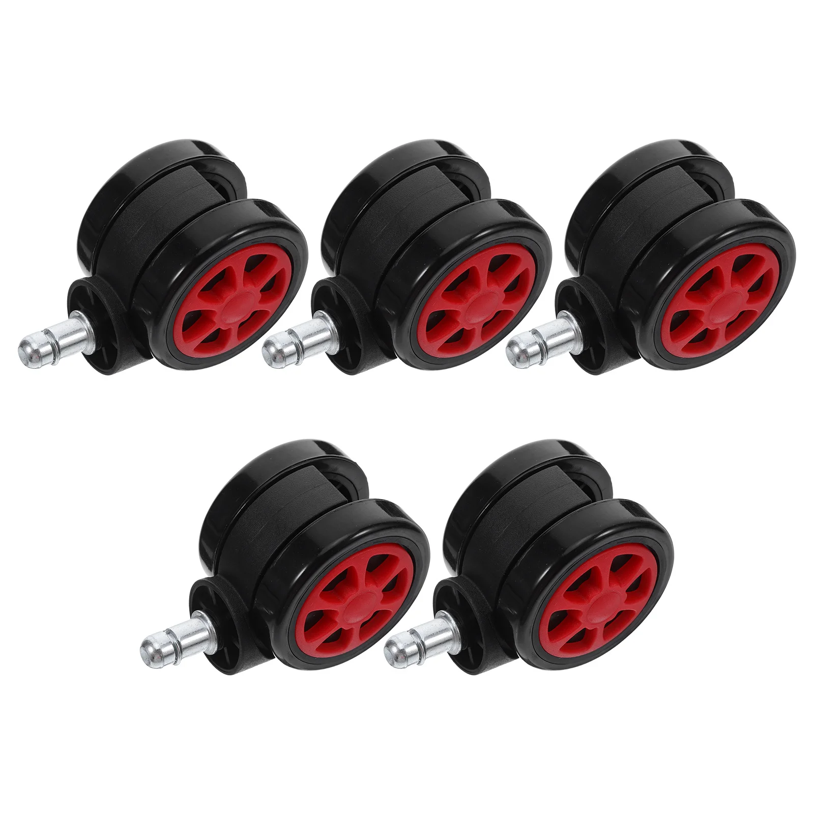

5Pcs Office Chair Wheels Replacement Kit Swivel Stem Casters for Wood Floors Heavy Duty Furniture Mobility Solution