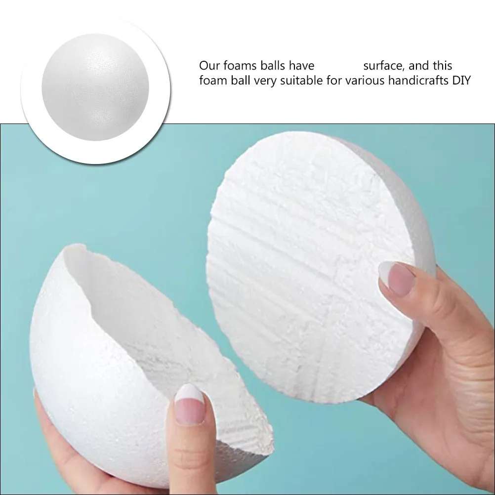 Large Round White Foam Ball Smooth Surface Craft Foam for DIY Painting Gluing Pinning Wedding Shower Halloween Birthday