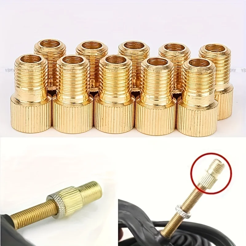 1/2/4/10 Stück Fahrradventil-Adapter für den Außenbereich, zum Umwandeln von Fahrradventilen in Autoventile, ausgestattet mit Dichtungsringen. – Detail 9