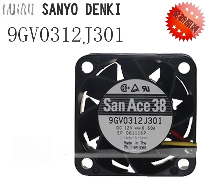 

For 9GV0312J301 New Original Sanyo Fan 3828 12V 0.6A Chassis, Server, Fan