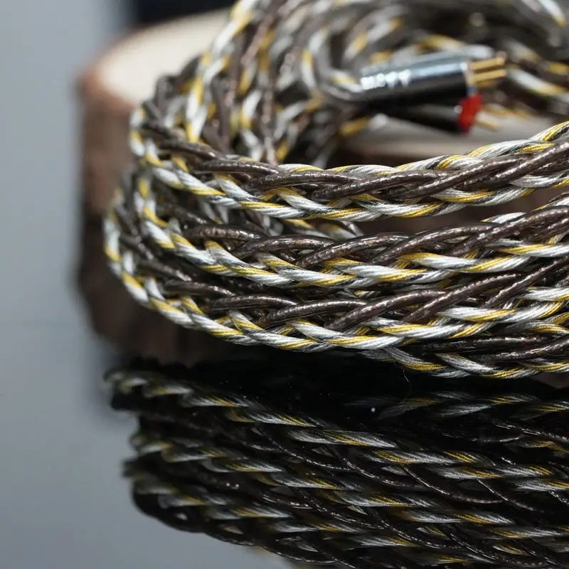 ZiSin-320 8-Core In ear HIFI earphone upgrade cable For HD650