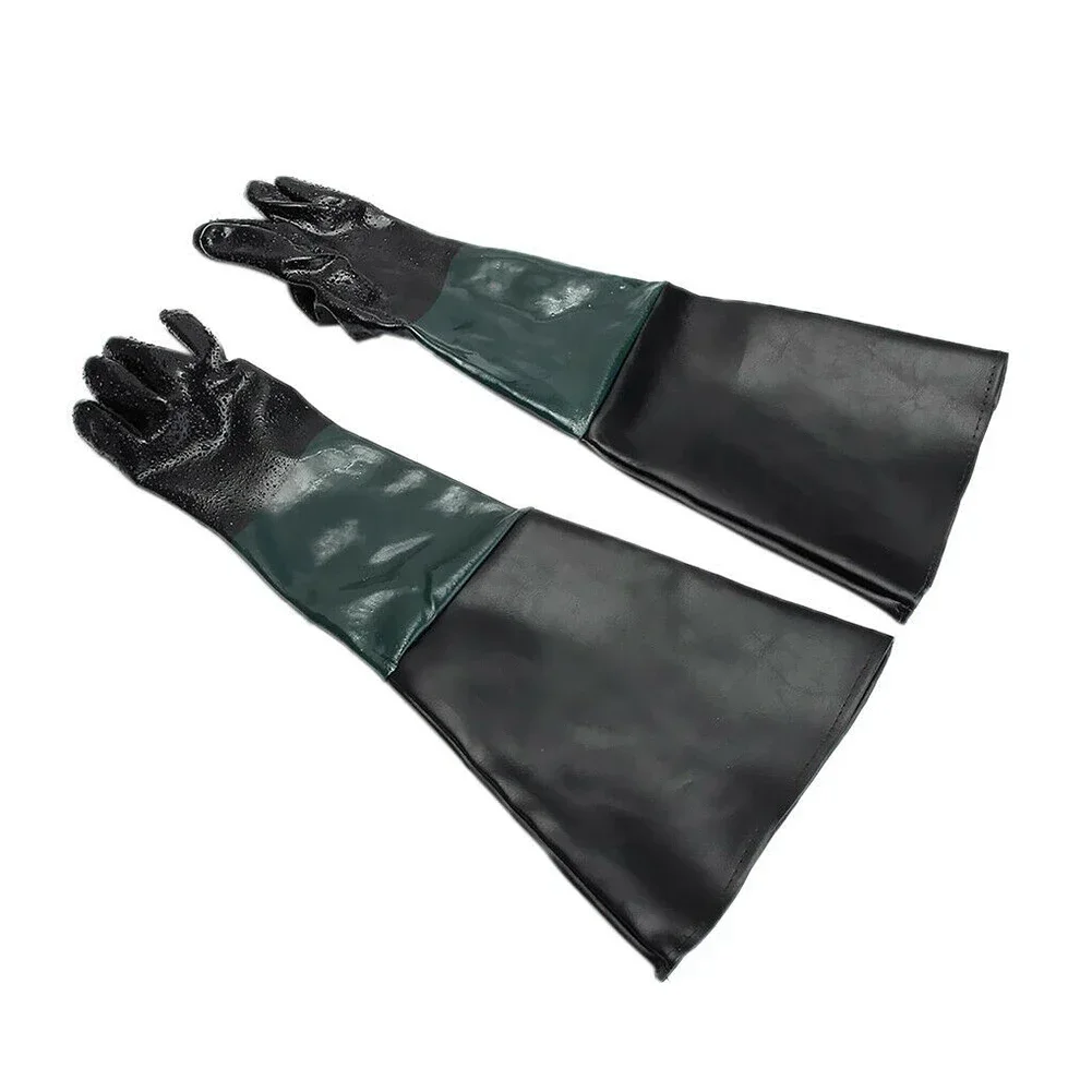 Gloves Sandblasting Gloves 60x28cm 48cmX24cm Comfortable Stitching Black PVC + Cotton Stitching Sand Blasting Gloves