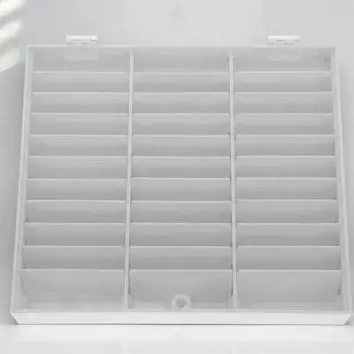 Nail Tips Box Fake Nails Display Organizer 33 Grids Acrylic Holder Nail Tips Case Press on Nails Storage Cleaner Desktop