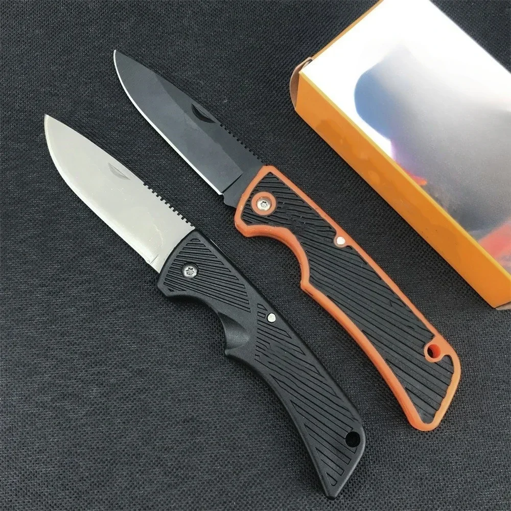 GB Pocket Tactical Folding Knife 8Cr13Mov Blade Rubber Handle Military Training Outdoor Hunting Knives Camping Survival EDC Tool