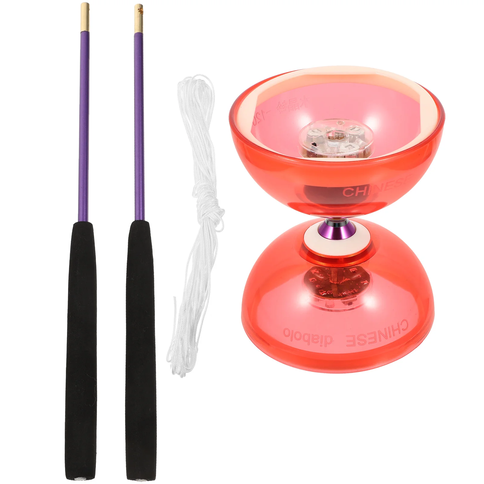 Crystal Bearing Diabolo Toys Beginner Chinese Yoyo Juggling Trick Set Yo-yo for