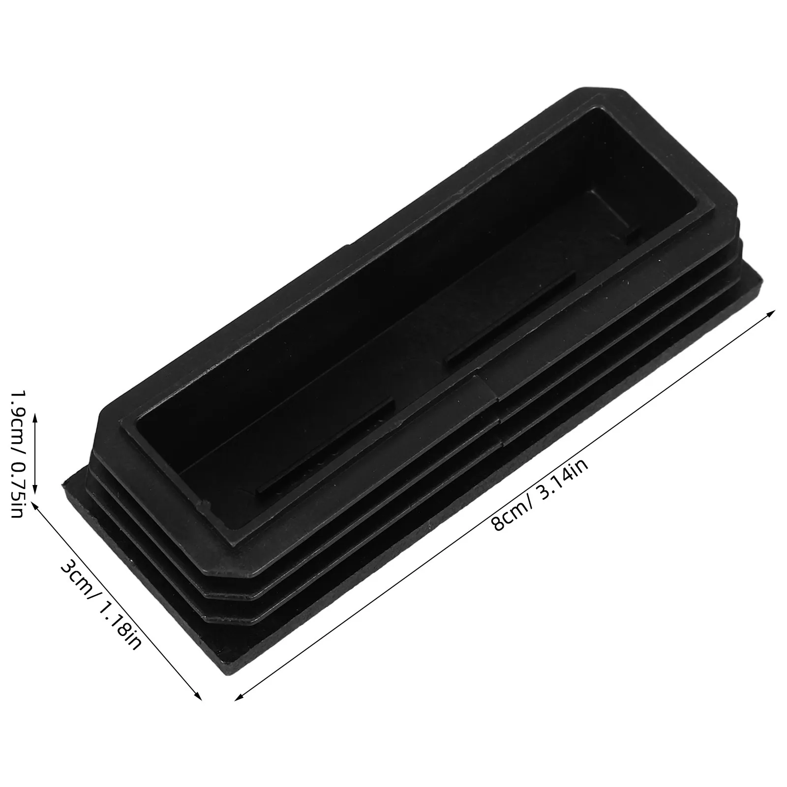 20Pcs Plastic Rectangular Furniture Leg Caps Rectangle Tube Insert End Caps for Chair Frames Table Legs Metal Furniture Tubing