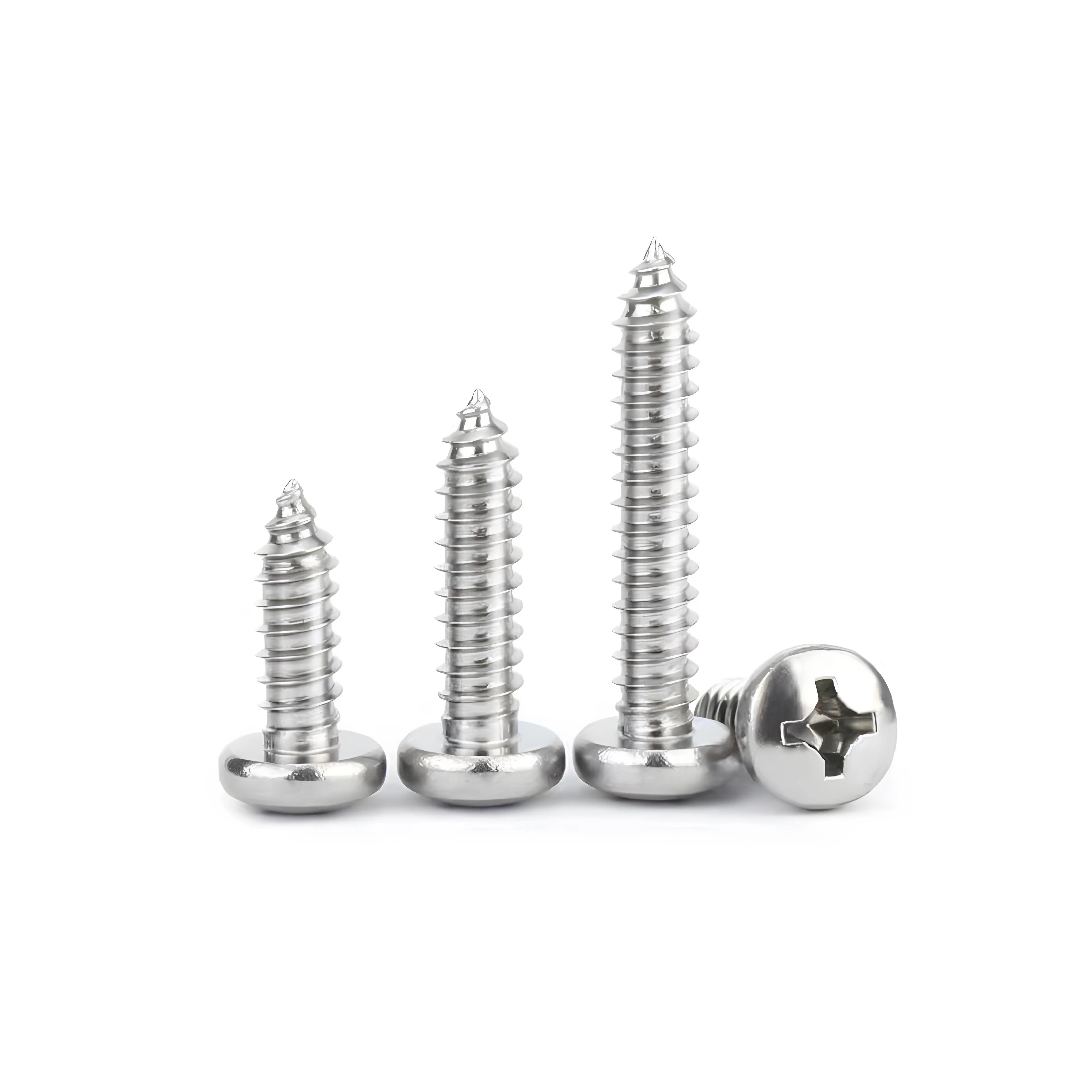 10-100pcs M1 M1.2 M1.4 M1.7 M2 M2.2 M2.6 M3 M4 M5 M6 stainless steel iron Cross pan head self-tapping screws