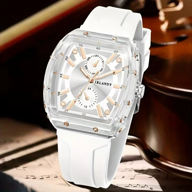 New Fashion Luxury Students Tonneau Silicone Watch Men Militray Sports Wristwatches Male Clock Quartz Watches Gifts Reloj Hombre