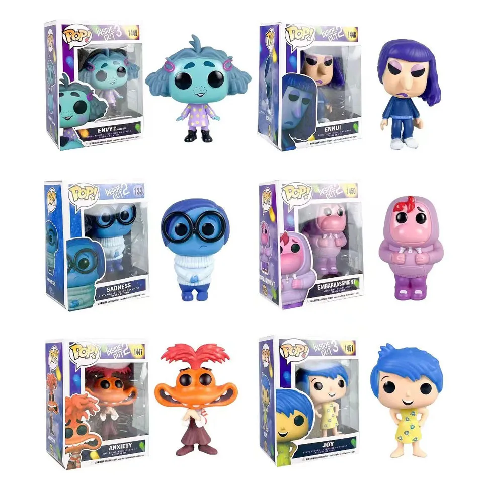 2024 Funko Pop Inside Out 2 Anime Figure Toys Ornaments Action Statue Model Doll Collection Ornament Room Decoration Toys Gifts