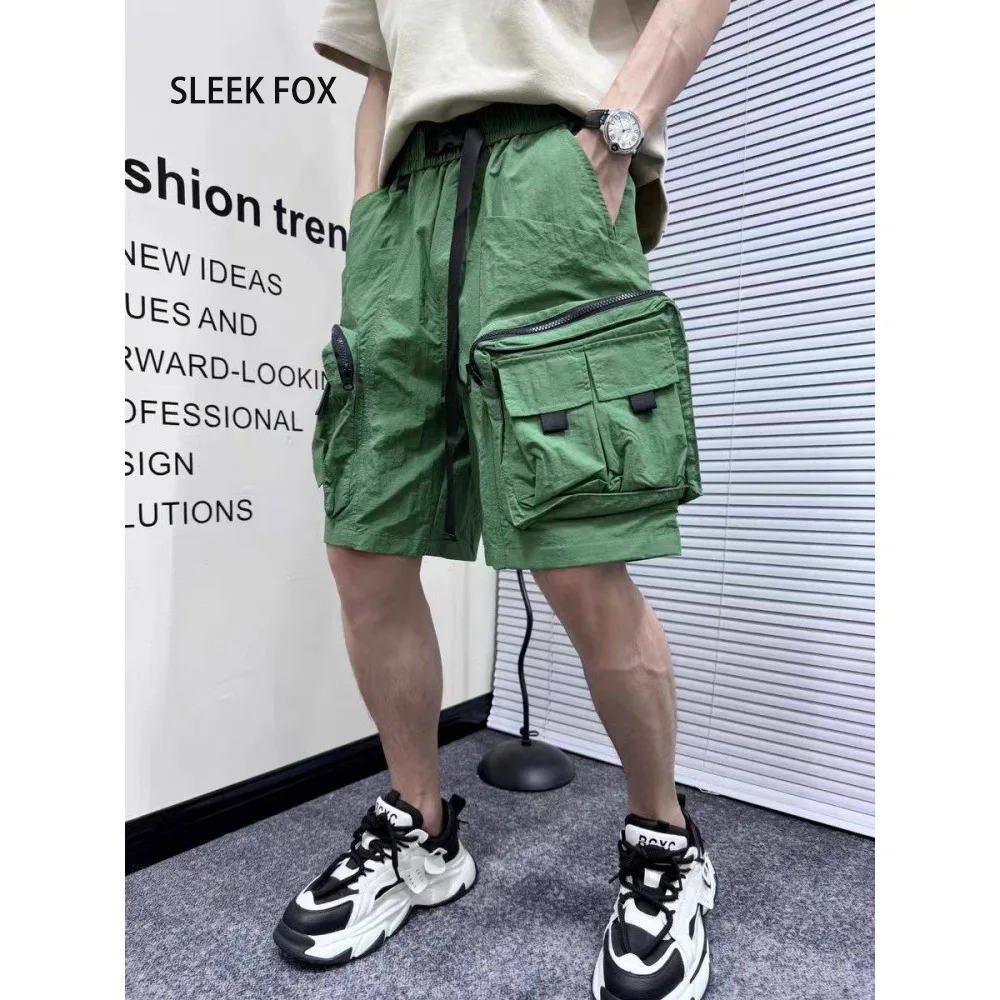 

Summer Thin Five-Part Casual Workwear Pants Korean Sle Haome Men's orts Trendy Loose Loose Polyester Fiber orts